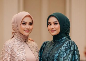 12 Model Gamis Sifon Kombinasi Brokat Pesta Mewah 2025 Tampil Anggun dan Memukau