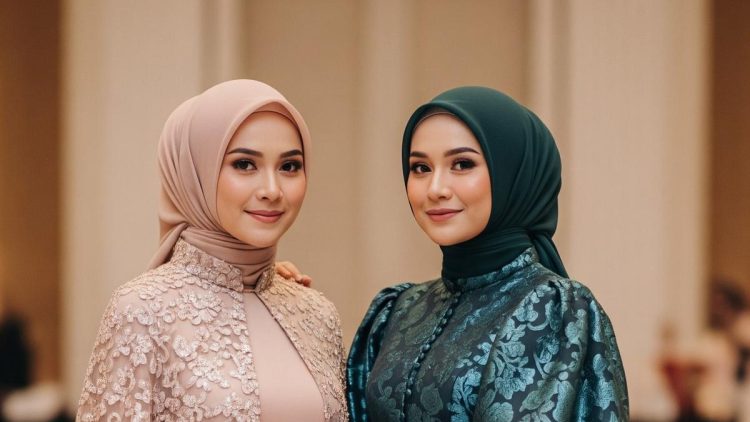 12 Model Gamis Sifon Kombinasi Brokat Pesta Mewah 2025 Tampil Anggun dan Memukau