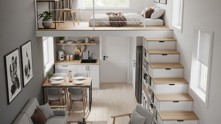 7 Desain Rumah 4×3 Sederhana dengan Mezzanine untuk Hunian Minimalis yang Ideal