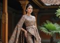 7 Model Gaun Long Dress Brokat Cape Elegan 2025, Tampil Anggun di Acara Formal