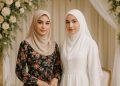 10 Model Gamis Berbunga dan Dress Putih Islami untuk Acara Pernikahan 2025