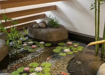 7 Desain Kolam Ikan Bawah Tangga untuk Rumah Minimalis Modern dan Kekinian 2025