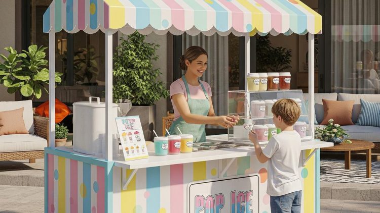 6 Desain Booth Pop Ice Menarik di Depan Rumah untuk Sumber Penghasilan Harian