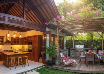 7 Model Rumah Mini Dengan Dapur Terbuka dan Teras Belakang Ideal Untuk BBQ