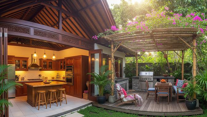 7 Model Rumah Mini Dengan Dapur Terbuka dan Teras Belakang Ideal Untuk BBQ