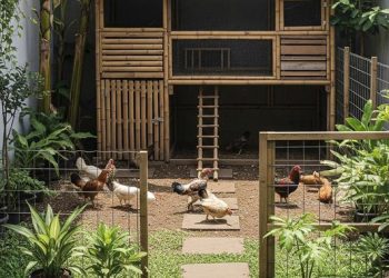 9 Desain Halaman Belakang Rumah Kecil untuk Peliharaan Ayam yang Nyaman dan Aman