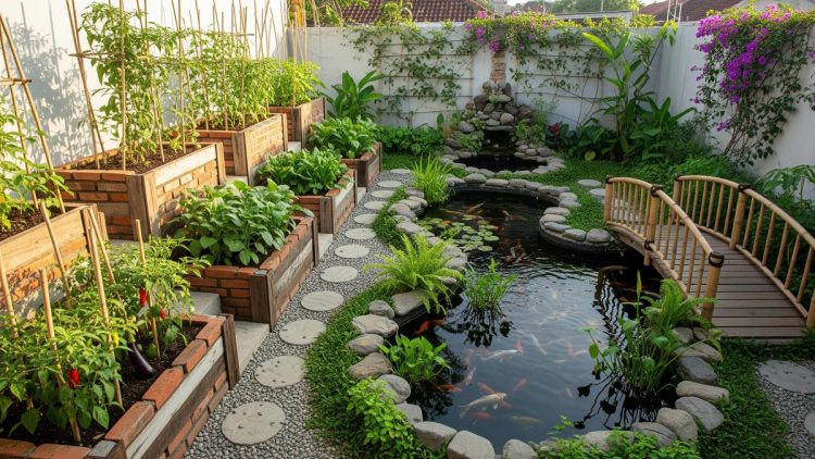 8 Model Kebun Sayur Dekat Kolam Ikan Hemat Ruang dan Produktif untuk Inspirasi Rumah Asri 2026