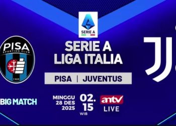 Sedang Berlangsung Live di Televisi Duel Serie A Pisa vs Juventus
