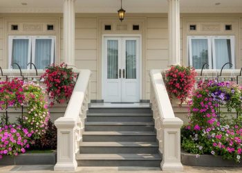 7 Model Teras Tinggi dengan Tanaman Gantung Peneduh untuk Hunian Sejuk dan Estetik